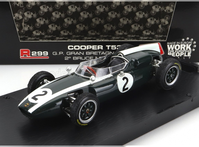 COOPER F1 T53 N 2 British Gp 1960 B.mclaren, Green White