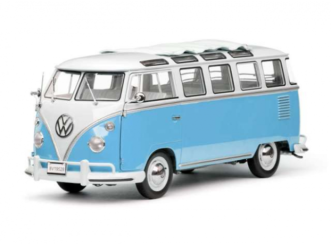 VOLKSWAGEN T1 Samba (1962), white/blue