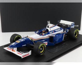 WILLIAMS F1  Fw18 Renault N 5 Damon Hill (with Pilot Figure) Season 1996 World Champion - Con Vetrina - With Showcase, Blue White