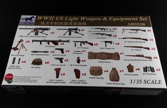 Сборная модель WWII US Light Weapon & Equipment Set