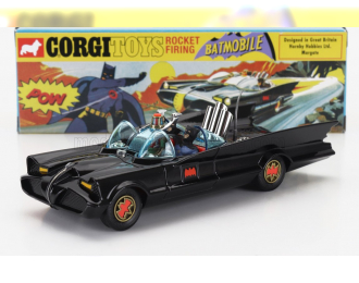 BATMAN Batmobile With Figures Batman + Robin - Re-edition Of One Of The Most Important Corgi Toys Models, Black