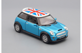 MINI Cooper S Flag Printing, blue metallic