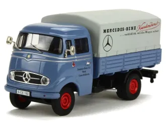 MERCEDES-BENZ L319 Pritschenwagen "Mercedes-Benz Kundendienst" (1956), blue