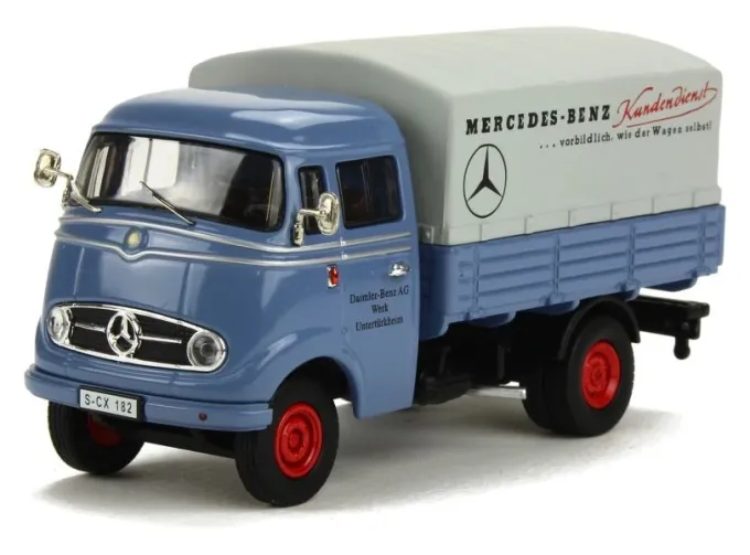 MERCEDES-BENZ L319 Pritschenwagen "Mercedes-Benz Kundendienst" (1956), blue