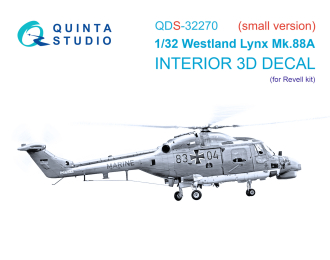 3D Декаль интерьера кабины Lynx Mk88a (Revell) (малая версия)