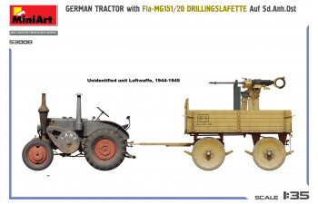Сборная модель LANZ Bulldog 4016 With Mg151/20 And Military Trailer
