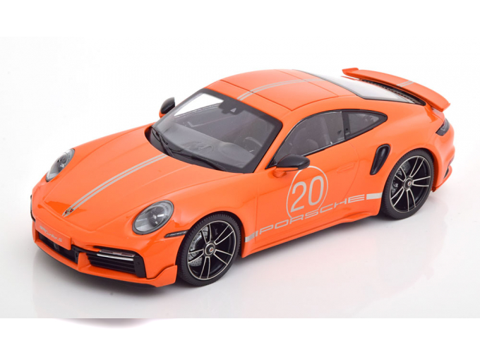 PORSCHE 911 (992) Turbo S with Sport Design Package (2021), orange