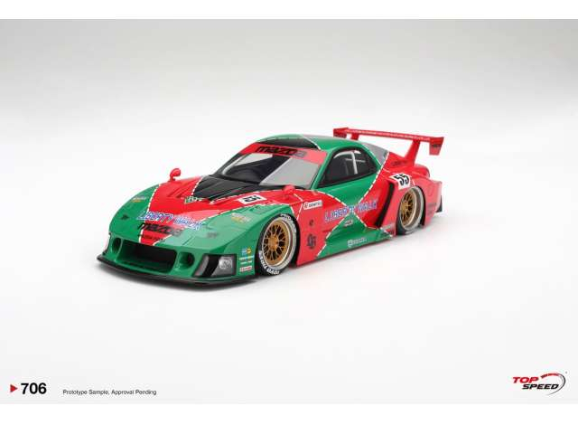 MAZDA RX-7 (FD) LB-Super Silhouette 787 (2024), red/green 