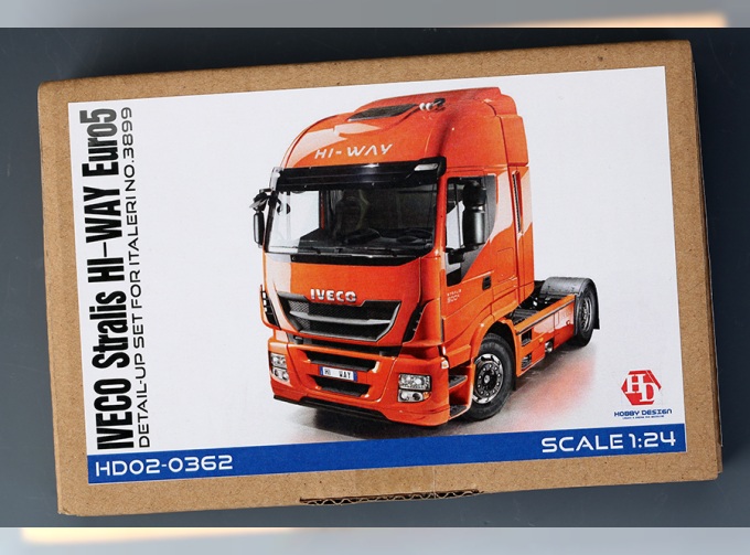 Набор для доработки Iveco Stralis HI-WAY Euro5 Detail-UP Set для моделей Italeri NO.3899 （PE+Resin+Metal parts+Metal Logo）