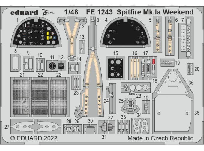 Фототравление Spitfire Mk. Ia Weekend