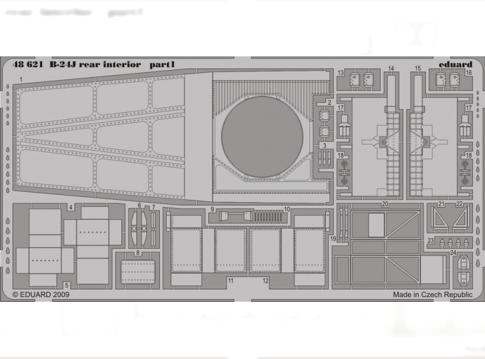 Фототравление B-24J rear interior