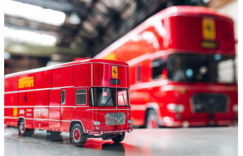 OM FIAT 150 Rolfo Scuderia Ferrari Race Car Transporter of the 70s  (1967), red