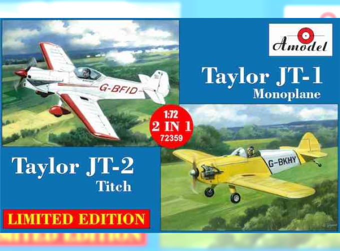 Сборная модель Экспериментальные самолёты Taylor JT-1 monoplane и Taylor JT-2 titch