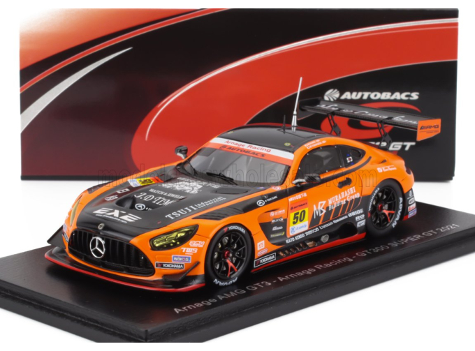 MERCEDES-BENZ Amg Gt3 Team Amage Racing №50 Gt300 Super Gt (2021) Masaki Kano - Masataka Yanagida, Orange Black