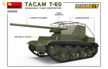 Сборная модель Танк TACAM T-60 ROMANIAN TANK DESTROYER. INTERIOR KIT