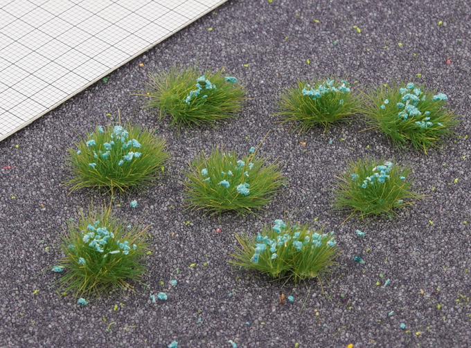 Кочки травы цветущие синие 5мм 50шт.