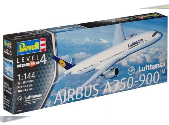 Сборная модель Самолет пассажирский Airbus A350-900 авиакомпании Lufthansa