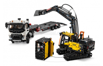 VOLVO Lego Technic - Fmx 540 Truck Pianale Trasporto Ec230e Escavatore - Electirc Excavator (2021), White