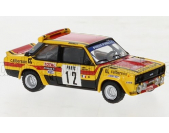 FIAT 131 Abarth Team Calberson №12 7th Rally Montecarlo (1980) Michelle Mouton - Annie Arrii, Yellow Black Red