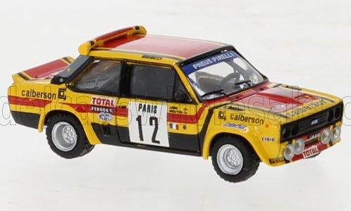 FIAT 131 Abarth Team Calberson №12 7th Rally Montecarlo (1980) Michelle Mouton - Annie Arrii, Yellow Black Red