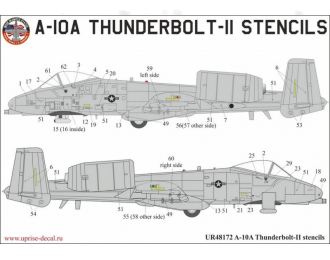 Декаль для A-10A Thunderbolt-II, тех. надписи