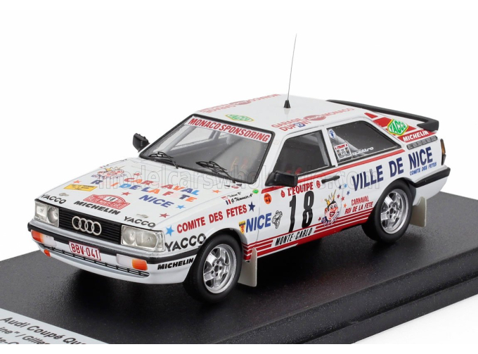 AUDI Quattro Coupe №18 Rally Montecarlo (1987) Tchine - Gilles Thimonier, White