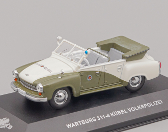 WARTBURG 311-4 Kubel Volkspolizei (1957), white / green