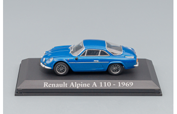 RENAULT Alpine A110 1969 - Black Wheels - Con Vetrina - With Showcase, Blue Met