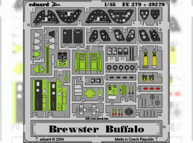 Цветное фототравление для Brewster Buffalo