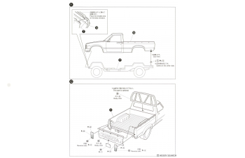 Сборная модель Toyota RN30 Hilux Lift-Up Custom '78