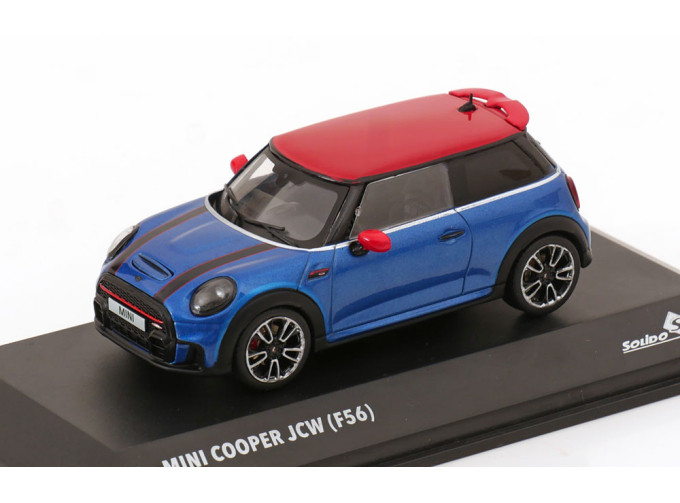 MINI Cooper F56 John Cooper Works (2023), blue metallic /red