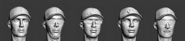 Современные головы для фигурок (ЧВК) №1