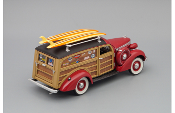 STUDEBAKER Woody Wagon 1937, dark red / black