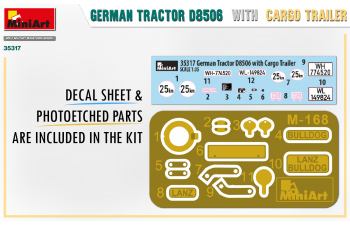 Сборная модель German Tractor D8506 with Cargo Trailer