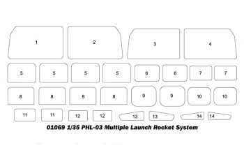 Сборная модель Ракетная установка залпового огня PHL-03