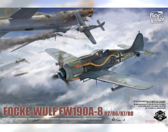 Сборная модель немецкий истребитель Focke-Wulf FW-190A-8, 4 в 1 (R2; R6; R7; R8)