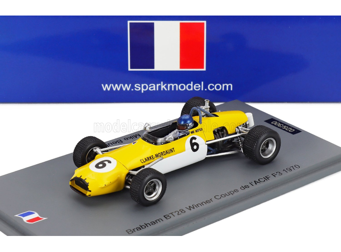 BRABHAM F3  Bt28 N 6 Winner Acif 1970 Mike Beuttler, Yellow White