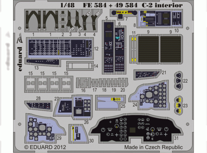 Цветное фототравление для C-2 interior S. A.