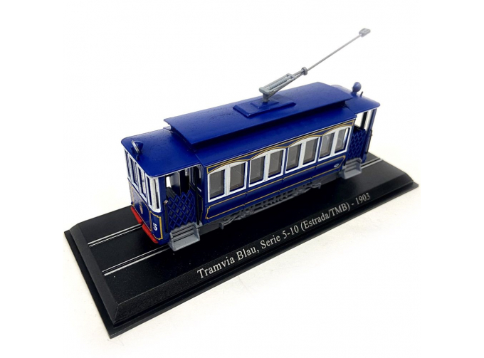 Трамваи. Tramvia Blau (Барселона, Испания, 1903), синий