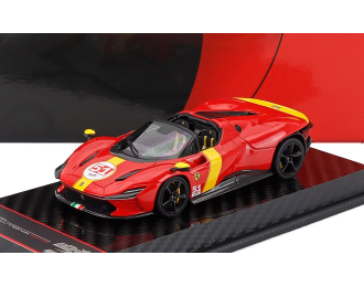 FERRARI Daytona Sp3 Serie Icona Open Roof N 51 24h Le Mans Livery 2022, Red Yellow