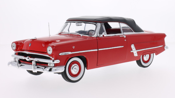 FORD Crestline Sunliner cabriolet soft-top closed (1953), red