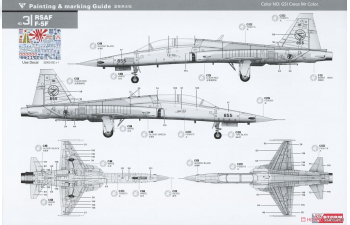 Сборная модель F-5F Tiger II two-seat, trainer Fighter aircraft, US NAVY VFC-111 & USMC VMFT-401