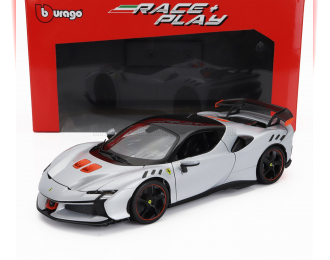 FERRARI Sf90xx Stradale (2024), Bianco Artico - White Met Orange Black