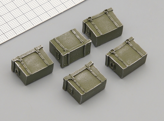 Ящики металлические (окрашенные, 700 x 390 x 520 мм), комплект 5 шт., темно-зеленый