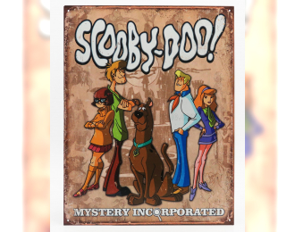 ACCESSORIES Metal Plate - Scooby Doo, White Blue Brown