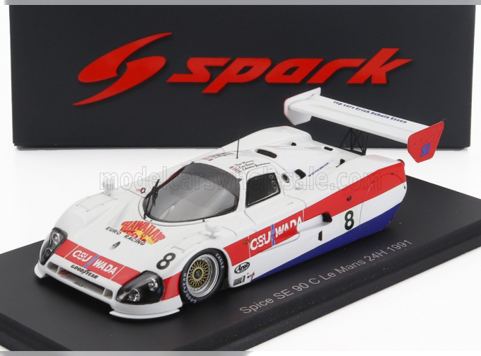 SPICE Se90c 3.5l V8 Team Euro Racing №8 24h Le Mans (1991) Cor Euser - Charles Zwolsman - Tim Harvey, White Red