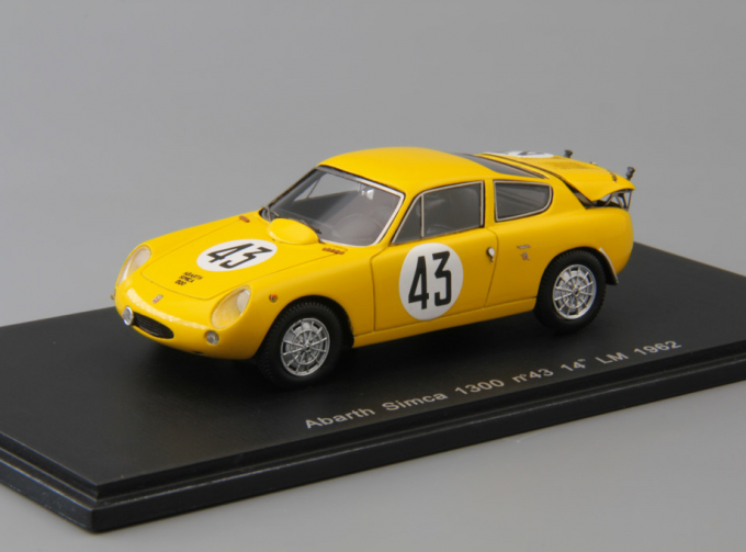 ABARTH Simca 1300 #43 14th LM (1962), yellow