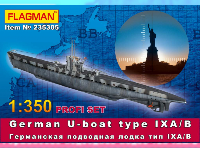 Сборная модель German U-boat type IX A/B (Profi set)