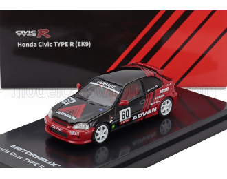 HONDA Civic Ek9 Type R Advan №60 Racing (1999), Red Black