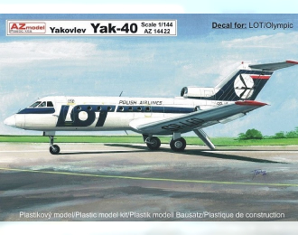 Сборная модель Самолёт Jak-40 LOT, Olympic Airways